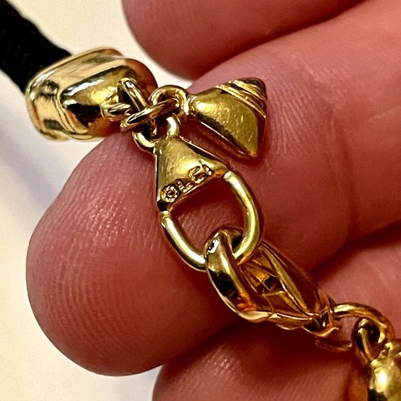 Vintage Liz Claiborne Key, Pearl & Flower Charm Pendant Necklace - Picture 6 of 7